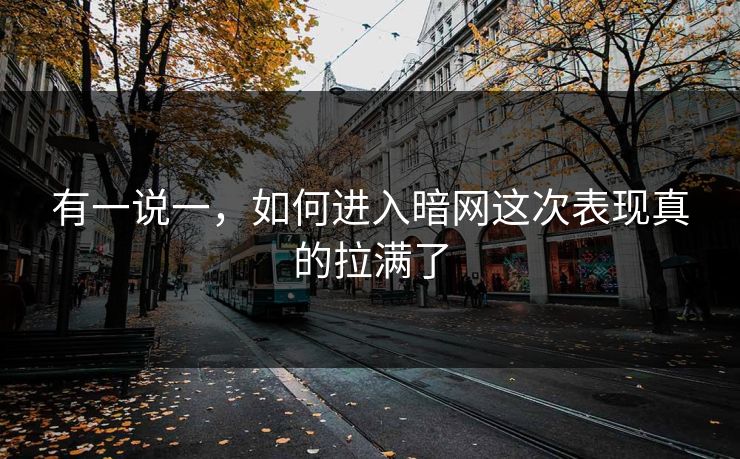 有一说一，如何进入暗网这次表现真的拉满了