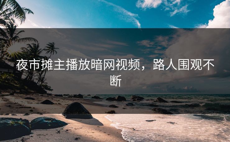 夜市摊主播放暗网视频,路人围观不断
