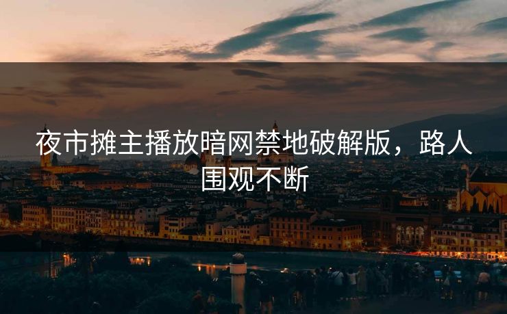 夜市摊主播放暗网禁地破解版,路人围观不断