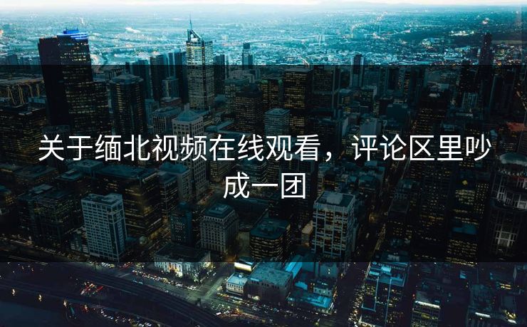 关于缅北视频在线观看，评论区里吵成一团