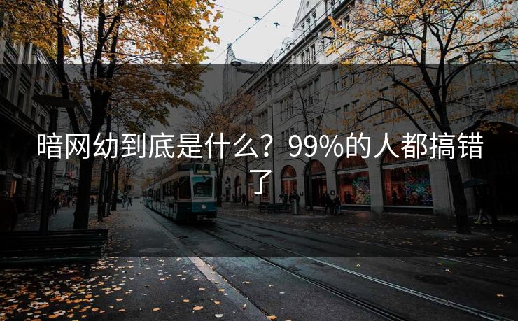 暗网幼到底是什么？99%的人都搞错了
