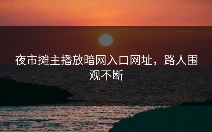 夜市摊主播放暗网入口网址，路人围观不断