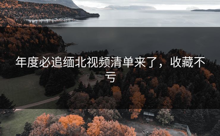 年度必追缅北视频清单来了，收藏不亏