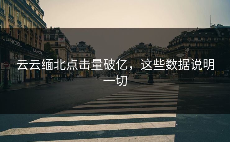 云云缅北点击量破亿，这些数据说明一切