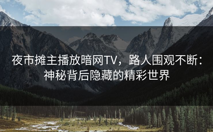 夜市摊主播放暗网TV，路人围观不断：神秘背后隐藏的精彩世界
