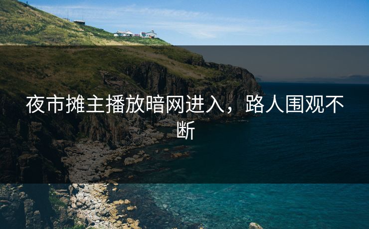 夜市摊主播放暗网进入，路人围观不断