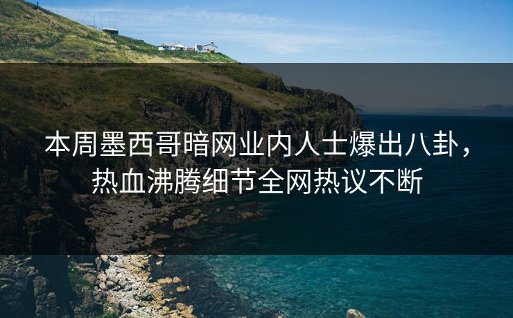 本周墨西哥暗网业内人士爆出八卦，热血沸腾细节全网热议不断