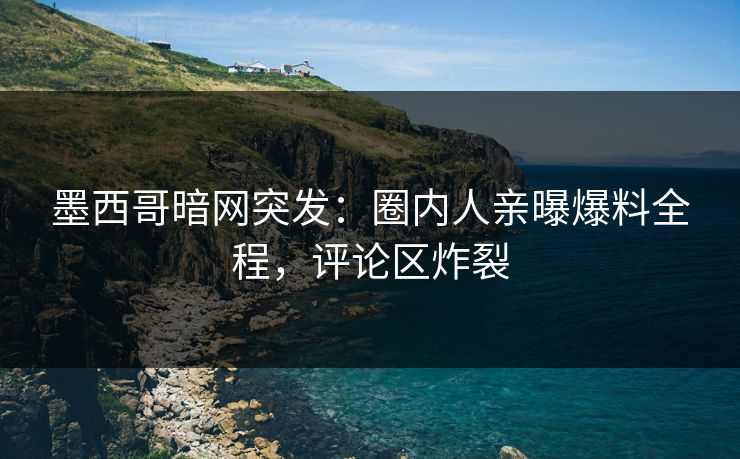 墨西哥暗网突发：圈内人亲曝爆料全程，评论区炸裂