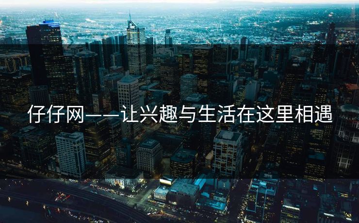 仔仔网——让兴趣与生活在这里相遇