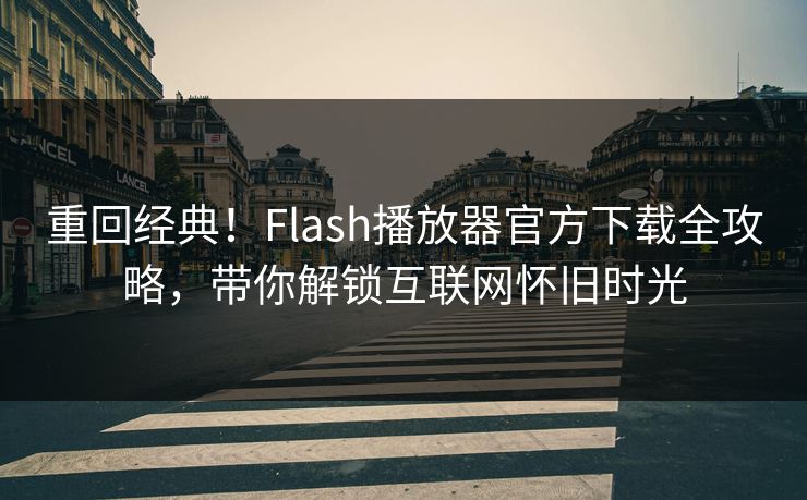 重回经典！Flash播放器官方下载全攻略，带你解锁互联网怀旧时光